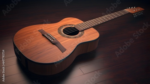 une guitare acoustique, généré par IA