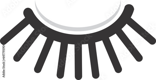 close eye icon front side view