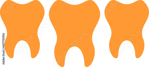 teeth icon vector orange transparent 