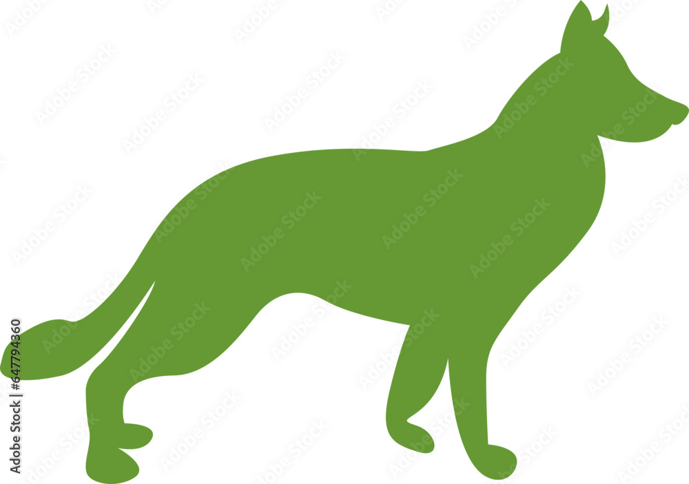 Fototapeta premium fox image icon green transparent vector 