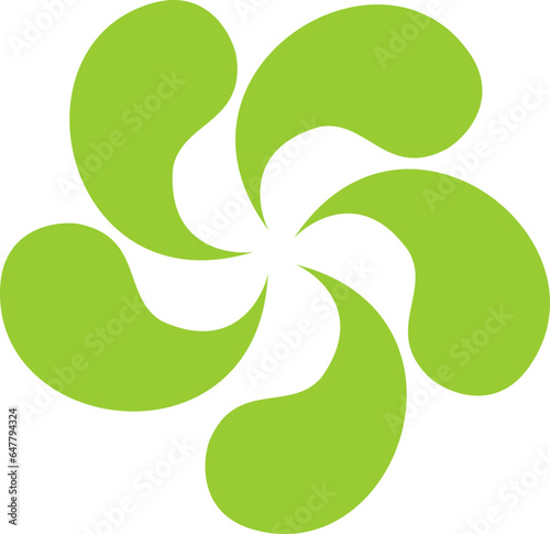 green radiator fan icon with extra wings