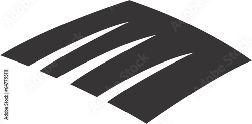 paper with cuts icon design black transparent