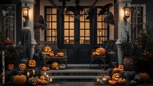 Halloween Porch Decor After Dark