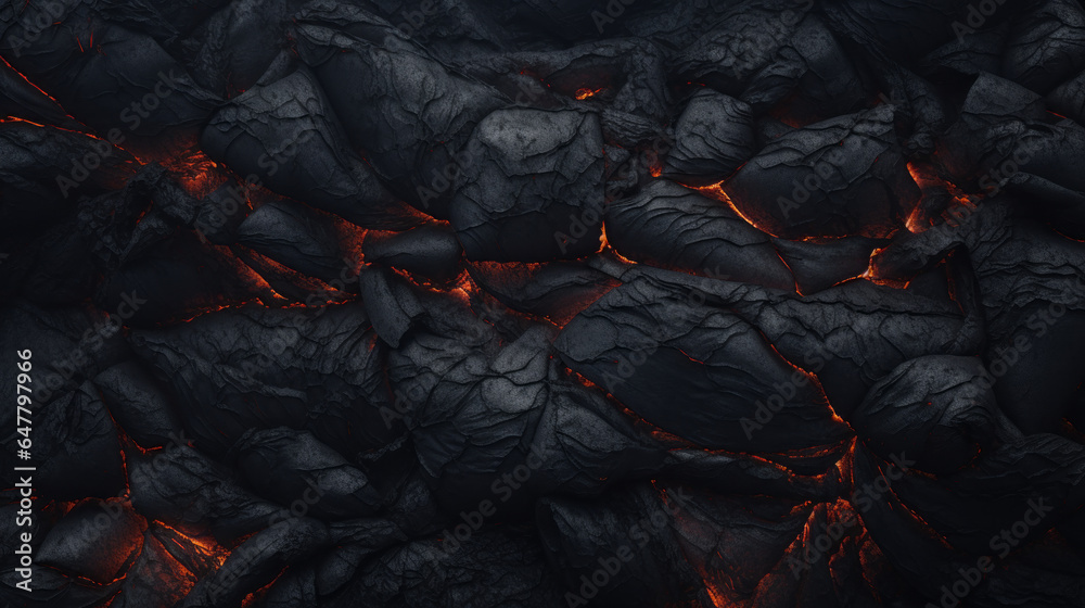 Eternal Embers: A Unique Flat Texture Unveiling the Intriguing Patterns and Textures Born from Volcanic Ash - obrazy, fototapety, plakaty 