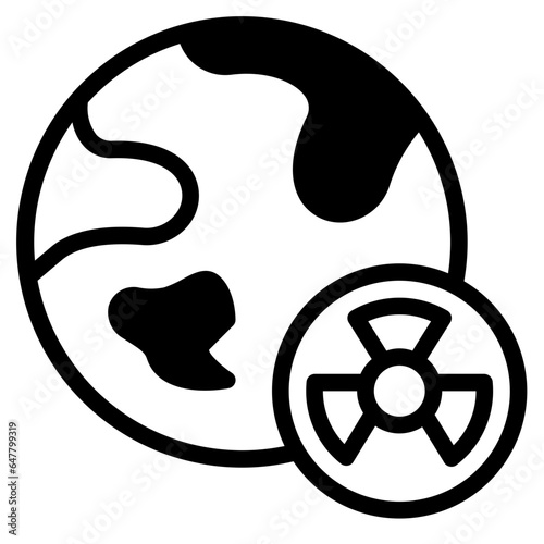  landslides, Disaster, Nuclear, radiation, Earth, nuclear energy Icon, Solid style icon vector illustration, Suitable for website, mobile app, print, presentation, infographic and any other project.