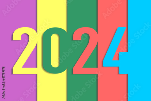 2024 new year. Vector illustration