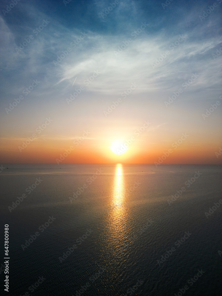 bright sunset on the North Sea near the city of Harlingen, Netherlands
bright sunset on the North Sea near the city of Harlingen, Netherlands