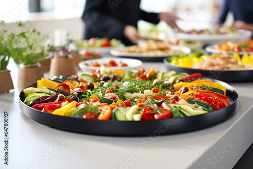 Catering buffet food. Delicious colorful vegetarian appetizers. Celebration Party