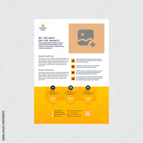 Modern digital marketing flyer design template