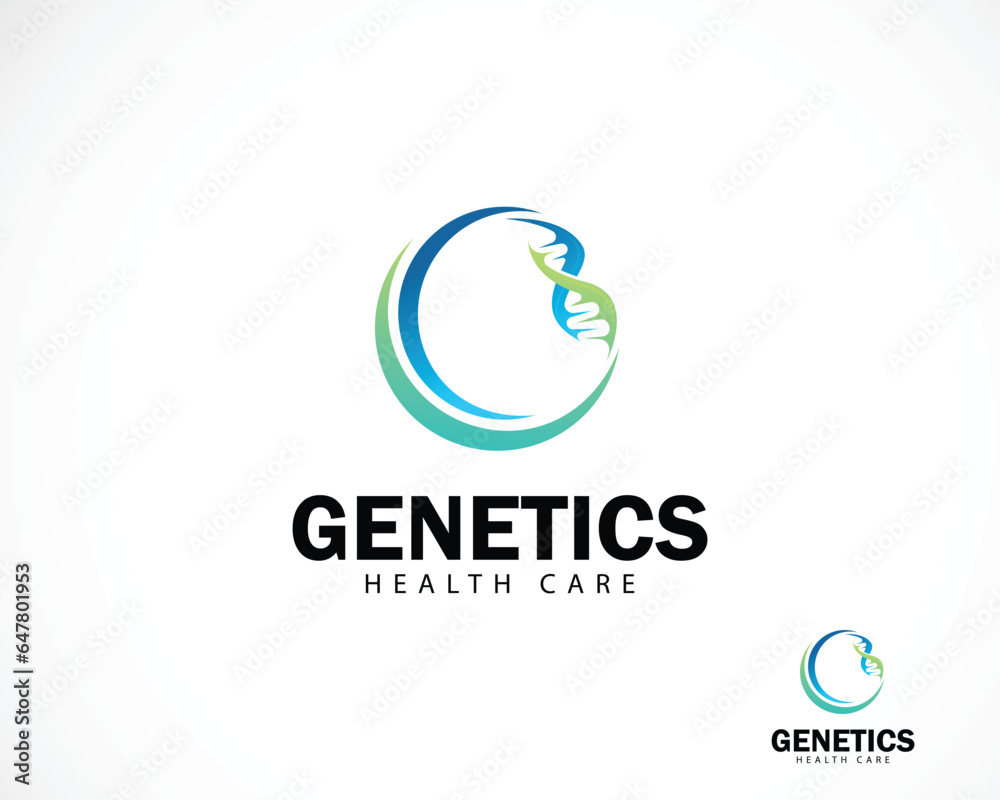 genetics logo creative DNA design circle modern genetics logo creative DNA design circle modern