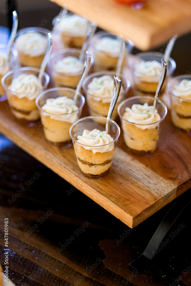 Mini Cheesecake Cups at Wedding Reception Mini Cheesecake Cups at Wedding Reception