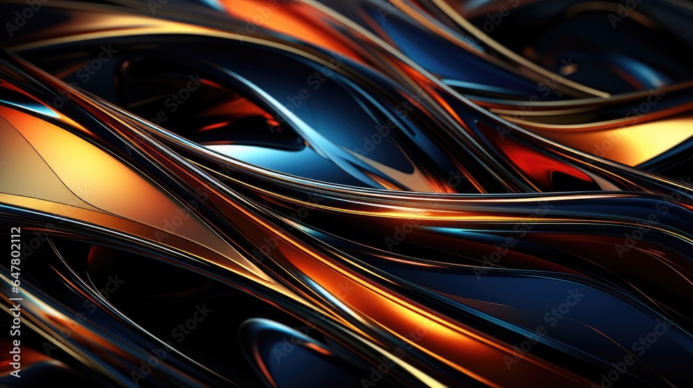 Complimentary color scheme on a shiny metallic abstract backdrop Complimentary color scheme on a shiny metallic abstract backdrop
