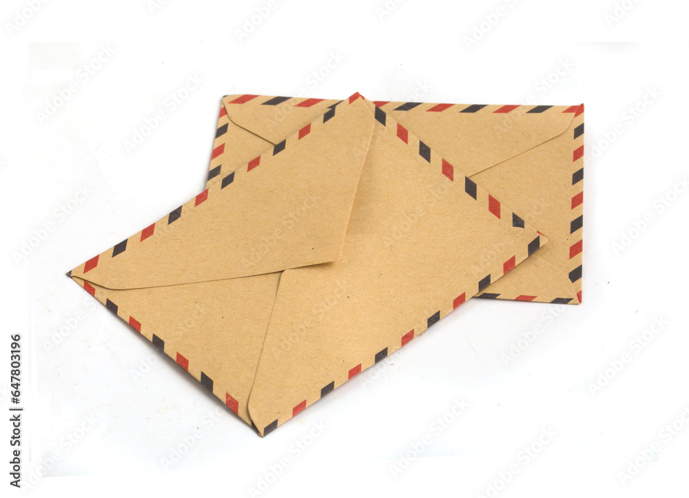 set of envelopes on white background set of envelopes on white background