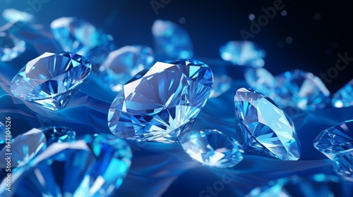 luxury blue diamond background  copy space  16 9