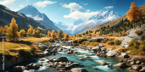 Scenery view on a beautiful...