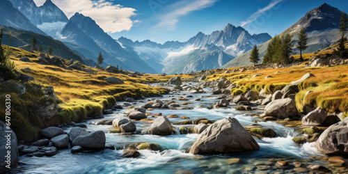 Scenery view on a beautiful...