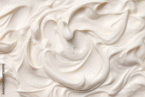 Cosmetic smear cream texture or yoghurt