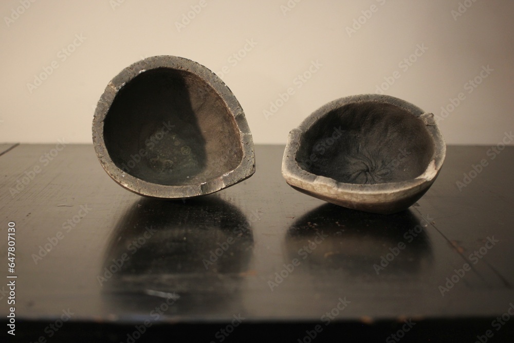 An interesting and unusual stone container. An interesting and unusual stone container.
