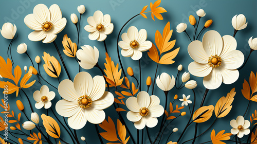 flower seamless pattern Background