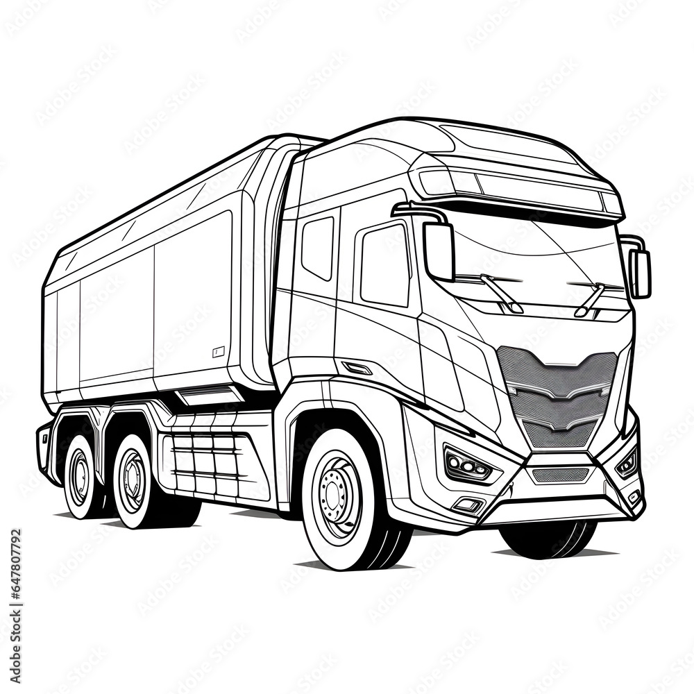 Outline Drawing Of Futuristic Truck Concept Truck Coloring Page Line   1000 F 647807792 IxxdqGuXUWPVfONm5zgymjq7eGeCSPNT 