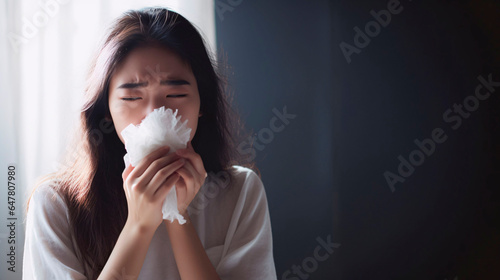Common Cold and Sore Throat. Medical Symptoms Healthcare and Disease Concept.