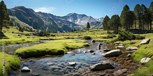 Scenery view on a beautiful...