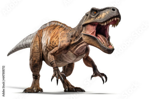 T-Rex dinosaur isolated on a white background photo