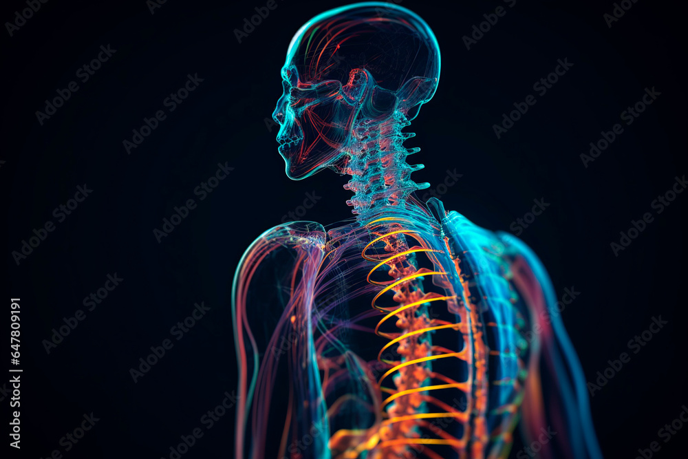 3d render of a male medical figure with spine high 3d render of a male medical figure with spine high