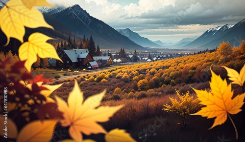 Autumn background in realistic style. For your design