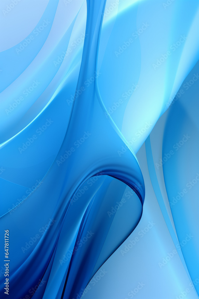 Obraz premium Blue background with smooth lines, abstract artwork
