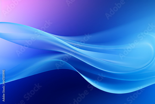 Blue background with smooth lines, abstract artwork