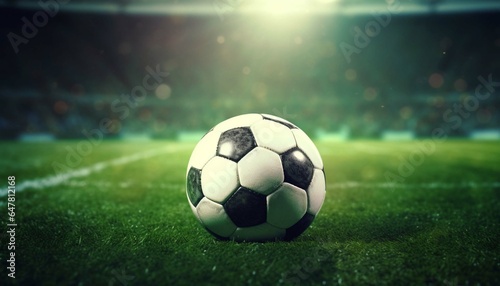 Soccer ball on the field © PNG River Gfx