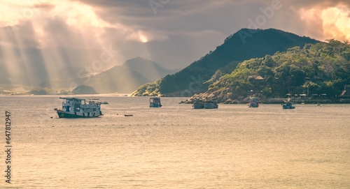 Diving boats in Ko Tao Thailand