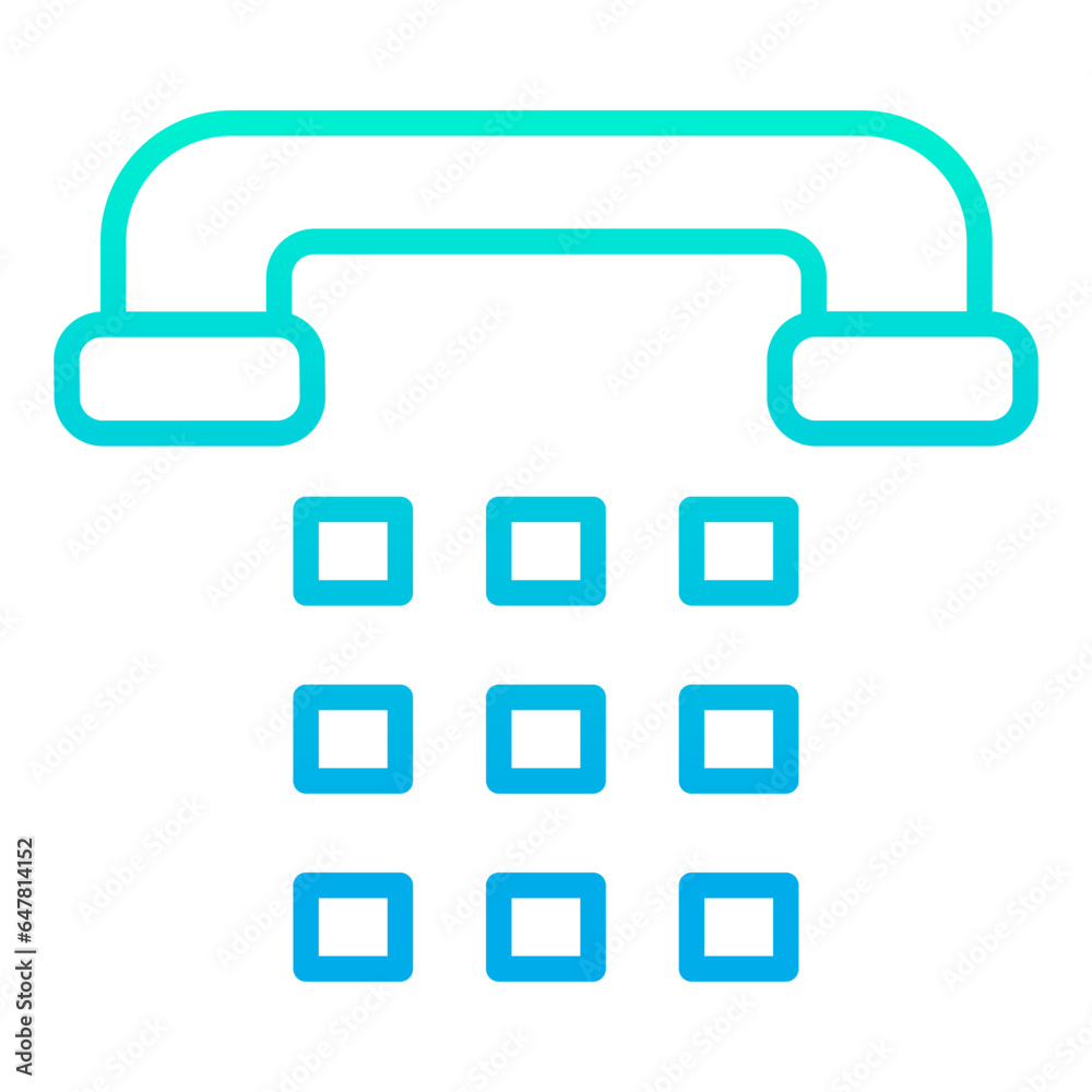 Outline gradient Dial button icon Outline gradient Dial button icon