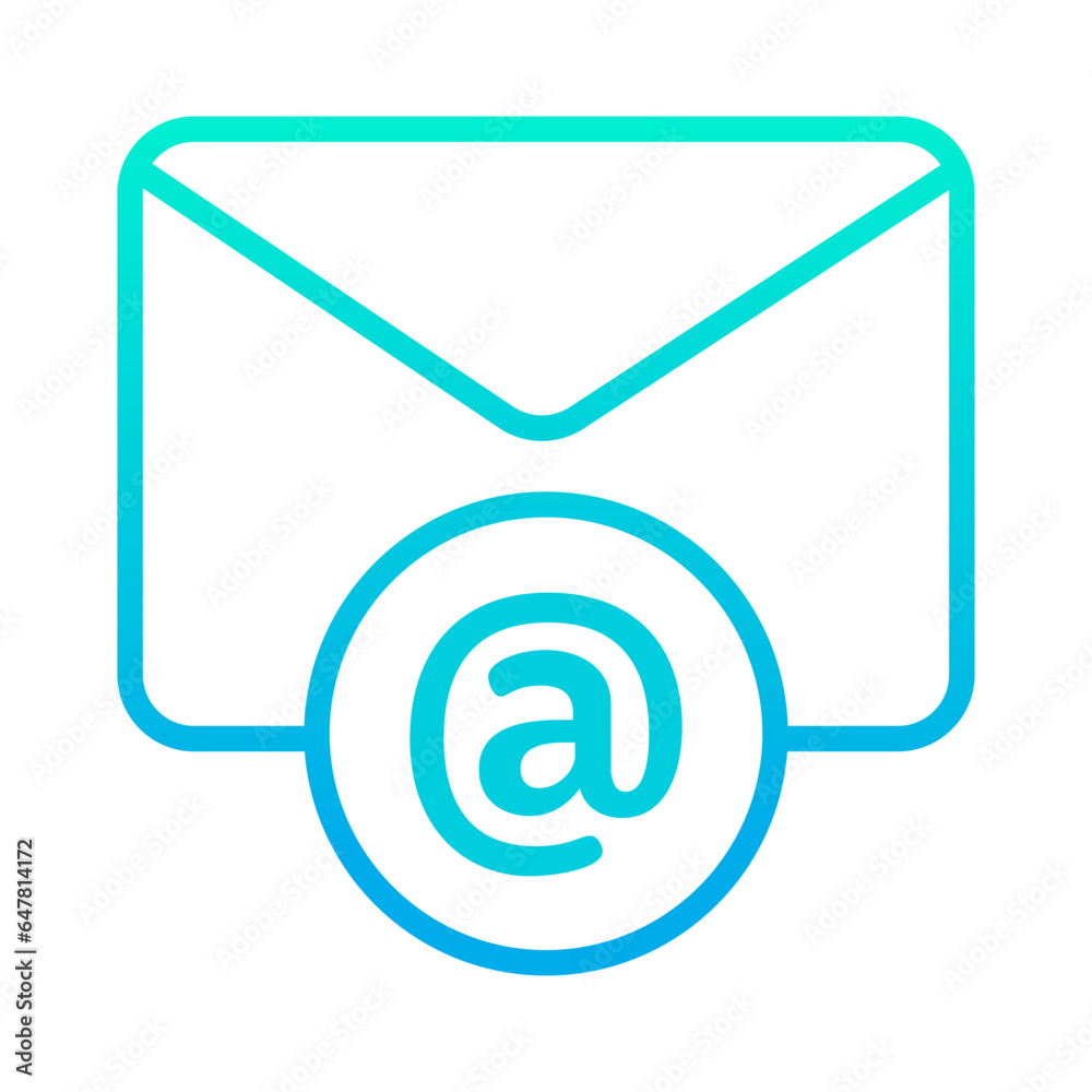 Outline gradient Feedback Email icon Outline gradient Feedback Email icon