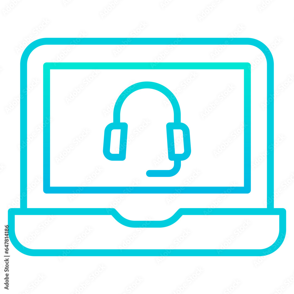 Outline gradient Laptop icon Outline gradient Laptop icon
