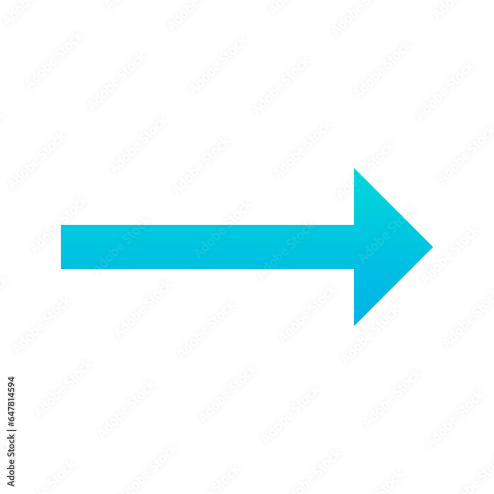 Outline gradient right arrow icon Outline gradient right arrow icon