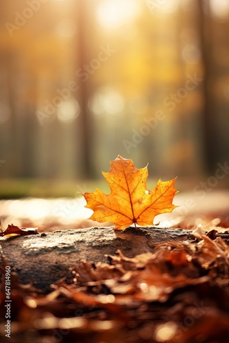 autumn background with leaves  generative ai