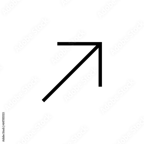Outline Upper right arrow icon