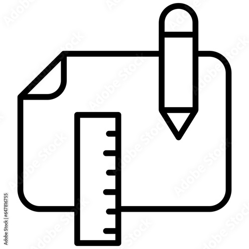 Outline Stationary file icon