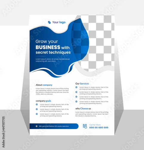 Corporate Business flyer template vector design, Flyer Template Geometric shape used for business poster layout,