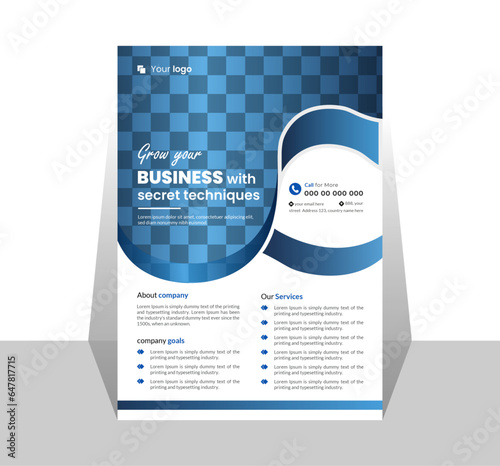 Creative business flyer design. Flyer Template Geometric shape used for business poster layout.
