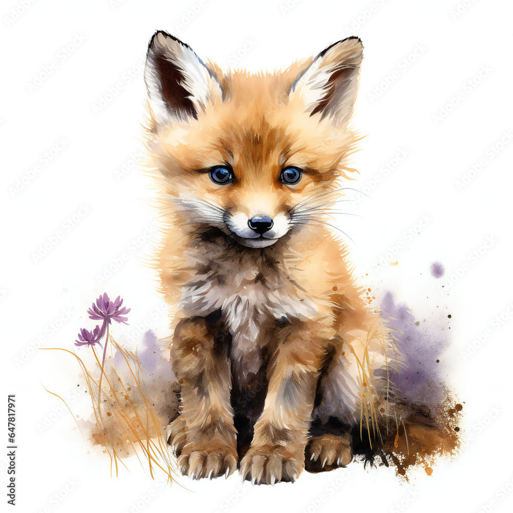 Obraz premium red fox isolated on white