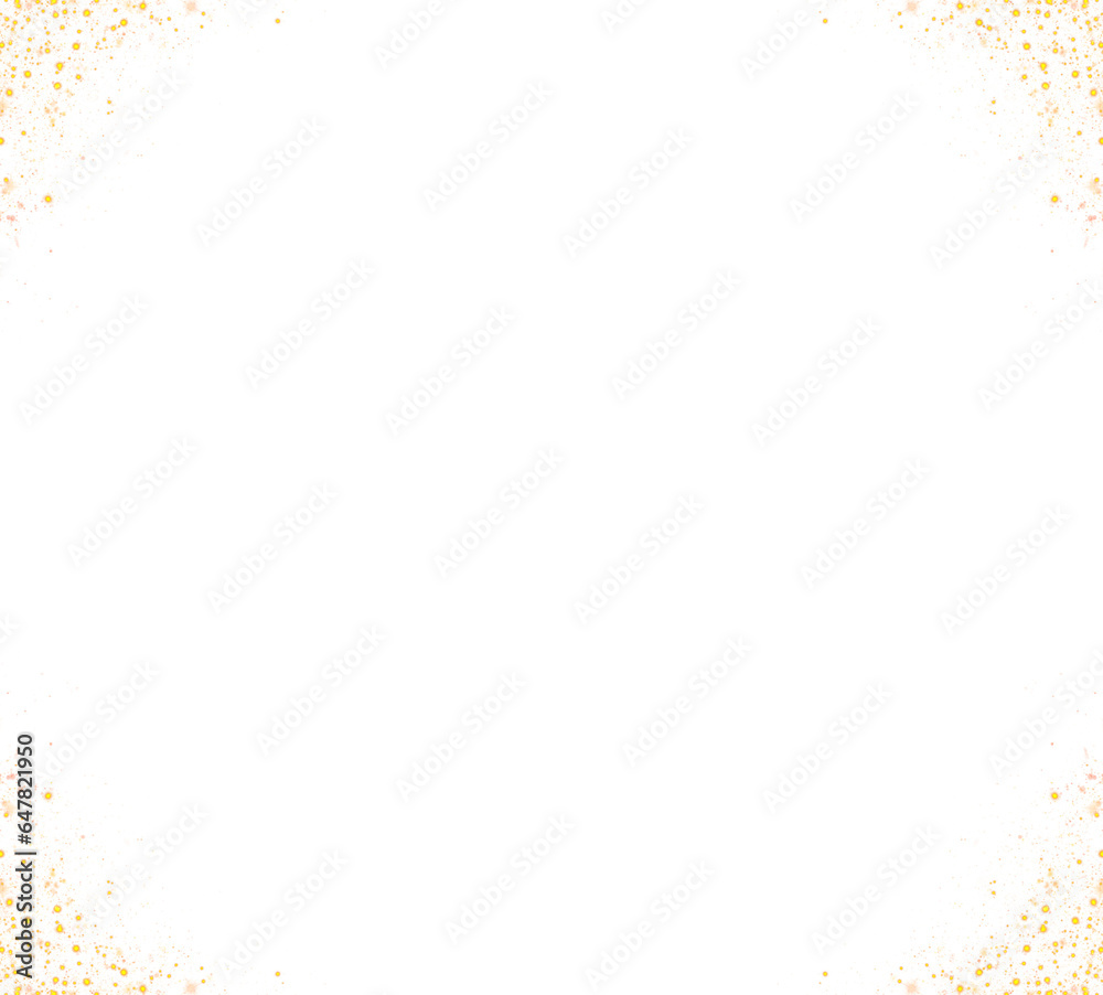 Splash Dots Stain Gold Illustration Abstract Pattern Frames Border Luxury Shape