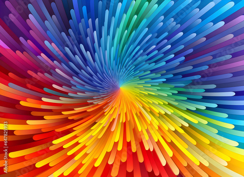 Rainbow Background: Explosion of colors - Multiple Colors Background: Colorful background with various vibrant colors in the shape of a swirl © ricardo