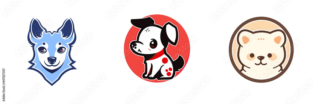 Dog Puppy Logo 2D Dog Puppy Logo 2D