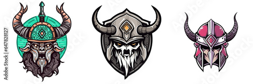 Battle Helmet Warrior Viking Logo 2D