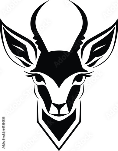 Roe doe deer head  Doe buck head vector design isolated on white background  Great for Hunting Logo  Decal   Stickers. 