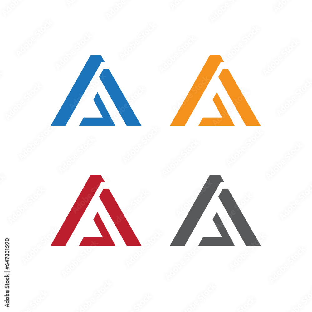 letter A simple vector logo set letter A simple vector logo set