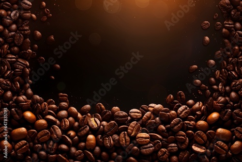coffee background and copy space , generative ai